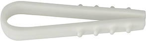 Дюбель-хомут (д 6) білий під круглий кабель (уп.100шт)
