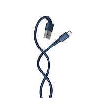 Дата кабель Remax RC-179i Soft Cable Skin-Friendly Texture Lightning 1M Navy Blue