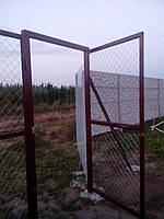 Ворота с сетки рабицы