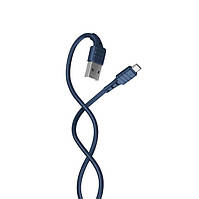 Дата кабель Remax RC-179m Soft Cable Skin-Friendly Texture Micro USB 1M Navy Blue