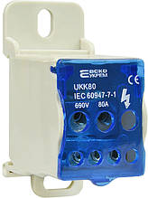 Розподільчі блоки на DIN–рейку серії JHUKK