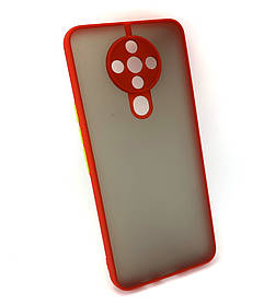 Чохол для Tecno Spark 6 накладка на бампер Shadow Case протиударний пластик з силіконом червоний бортик