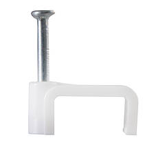 Скоби кабельні з цвяхом плоскі