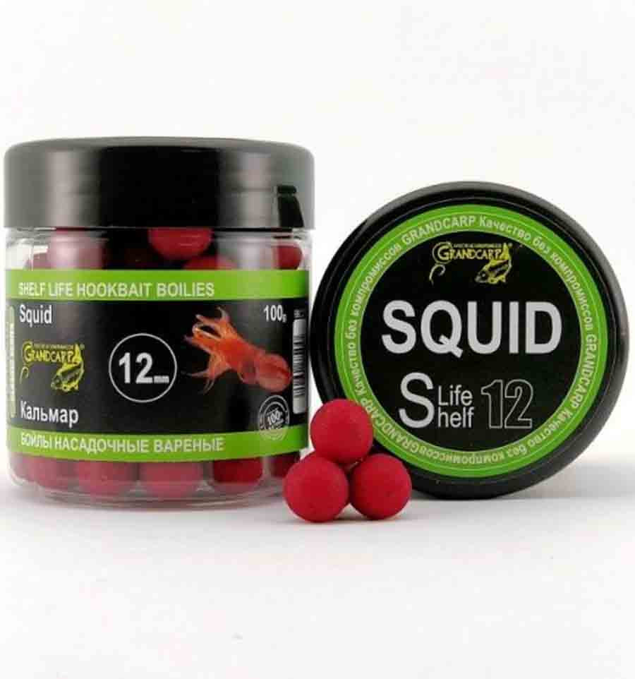 Бойли КАЛЬМАР насадкові варені Grandcarp серія CLASSIC 100 г 16,0 мм 12,0 мм
