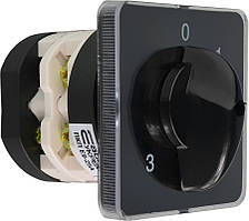 Перемикач пакетний типу ПКП Е9 25А/2.863 (0-1-0-2-0-3 вибір фази)