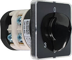 Перемикач пакетний типу ПКП Е9 40А/2.863 (0-1-0-2-0-3 вибір фази)