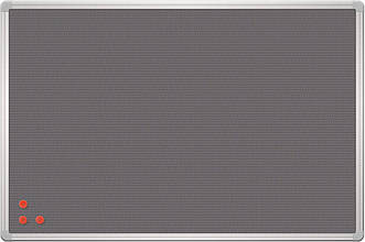 Пробкова сіра PinMag (як пробкова) дошка з металевою сіткою на стіну в алюмінієвій рамі 2х3 PinMag.