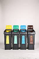 Сортувальний кошик для скла з кришкою FANTOM різні кольори, фото 5