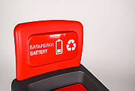 Сортувальний кошик для батарейок з кришкою FANTOM червоно-чорний, фото 7