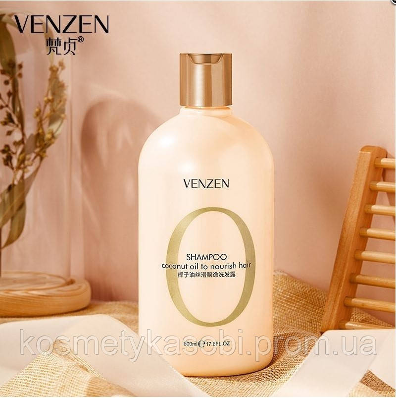 Шампунь для волос питательный VENZEN Coconut Oil To Nourish Hair с кокосовым маслом и витамином Е - фото 1 - id-p1340789662