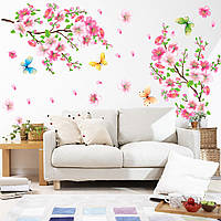 Интерьерная наклейка на стену Green Life Розовая сакура XL7073