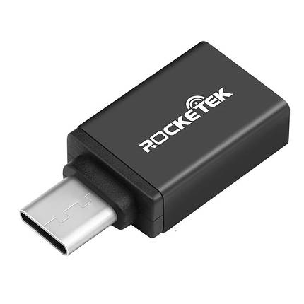 Перехідник OTG Rocketek USB - Type-C (Чорний) USB 3.0, фото 2