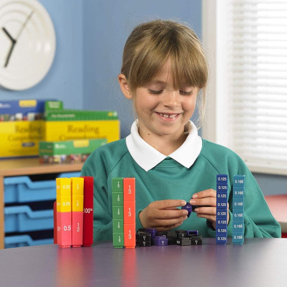 Навчальний набір Вчимо дробу і відсотки Learning Resources Fraction Tower Equivalency cubes