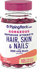 Piping Rock Hair, Skin & Nails infused with Moroccan Argan Oil, Для волос, кожи и ногтей (165 капс.)