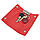 Ключниця шкіряна на кнопках з карабінами червона HC0077, фото 3
