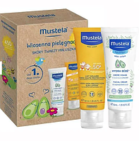 Mustela Bebe Enfant Мустела Детский Набор Для Ухода за Лицом Молочко SPF50 + Крем Для Лица Доставка из ЕС