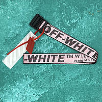 Ремень Пояс Off-White Original Belt Офф Вайт 150 см Розовый с черной пряжкой