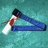 Ремінь на Пояс Off-White Original Belt Офф Вайт 150 см Синій з чорною пряжкою