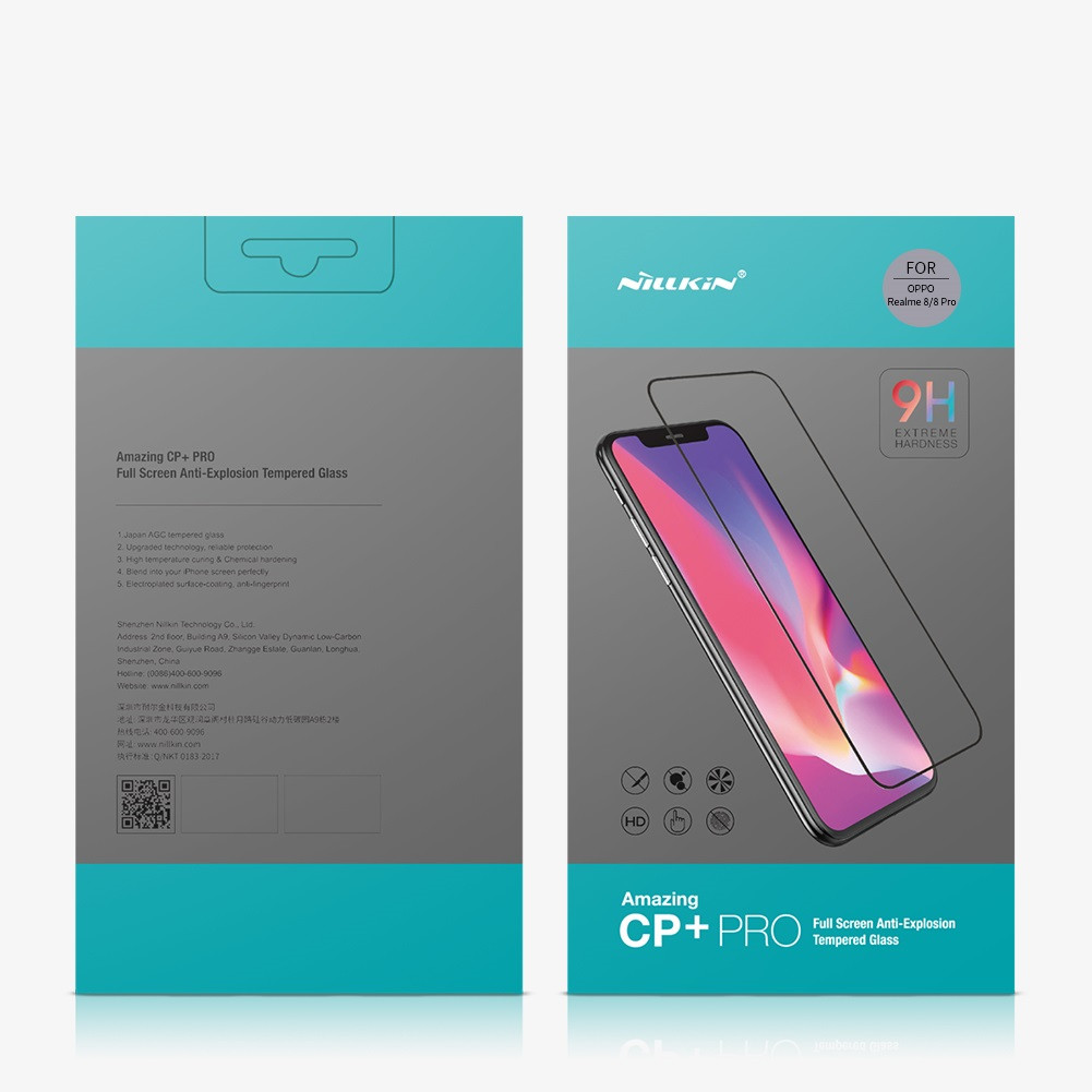 Захисне скло Nillkin для realme 8 / 8 PRO (CP+PRO) Tempered Glass з олеофобним покриттям