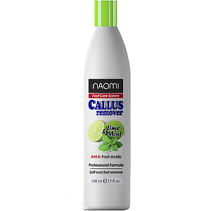 Засіб для видалення ороговілої шкіри NAOMI CALLUS REMOVER LIME&MINT 500 мл