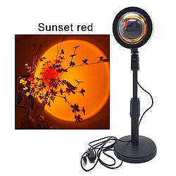 Sunset Lamp проекційний світильник червоний захід USB світильник проектор світло світанок атмосферна лампа для