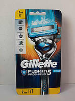 Верстат чоловічий для гоління Gillette Fusion Proshield + 2 картриджі (Фюжин прошилд)