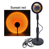 Проекционный светильник Sunset Lamp красный закат USB светильник проектор рассвета атмосферная лампа для фото