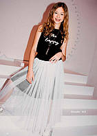 Красивое Нарядное платье для девочки MalaMi Польша 823 Черный с белым 5| 6| 7| 8| 9| 10| 11| 12| 13 лет
