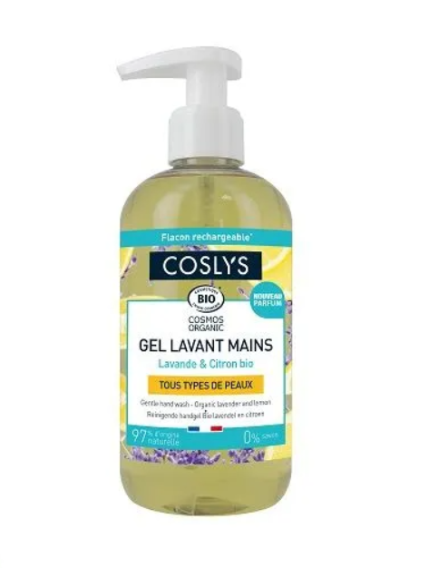 Ніжний гель для миття рук з органічним лимоном і лавандою Coslys, 300 мл
