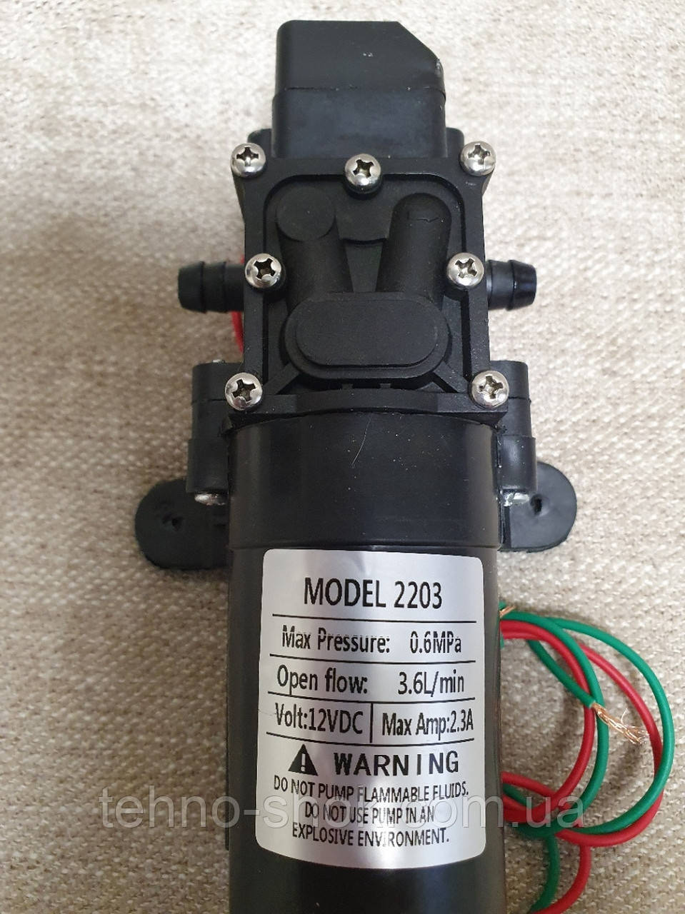 Насос электрический KF-2203 12 В с датчиком давления для электроопрыскивателей - фото 1 - id-p1423015969