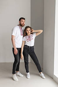 Футболки вишиванки для пари "Карпатський орнамент"