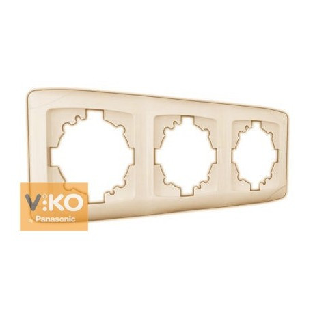 Накладка до вимикачів VIKO Carmen 3 гнізда 90572103-UA1 кремова