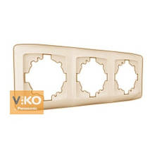 Накладка до вимикачів VIKO Carmen 3 гнізда 90572103-UA1 кремова