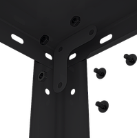 Стелаж 185х95х45см (50кг на полицю) металевий ЧОРНИЙ 50 кг/полку Елегант 4, фото 5