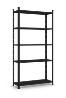 Стелаж 185х95х45см (50кг на полицю) металевий ЧОРНИЙ 50 кг/полку Елегант 4, фото 7