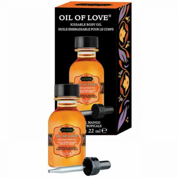 Збуджуюче їстівне масло для інтимних ласк Kamasutra Oil Of Love Тропічне Манго 22мл