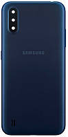 Задняя панель корпуса (крышка аккумулятора) для Samsung A015 Galaxy A01, оригинал Синий