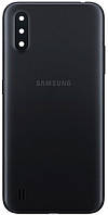 Задняя панель корпуса (крышка аккумулятора) для Samsung A015 Galaxy A01, оригинал Черный