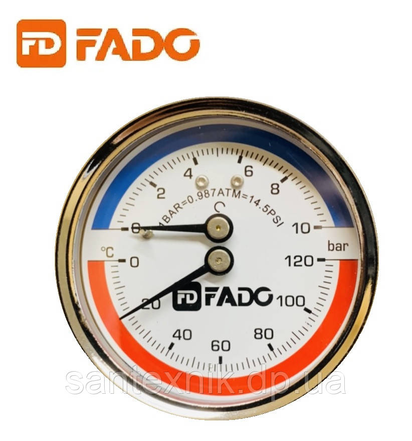 Термоанометр FADO фронтальний (1/2 120 °C 10 барів 63d) TMFV