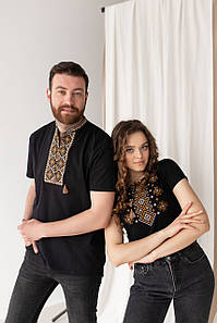 Футболки вишиванки для пари "Карпатський орнамент"