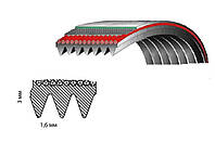 Ремень 1265 J4 PJE, (резиновый)