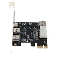 PCIe контроллер 4 порта 1394a FireWire