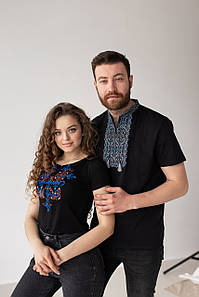 Футболки вишиванки для пари "Елегія"