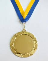 Медаль спортивна зі стрічкою, діаметр 70 мм (без жетона 50 мм)