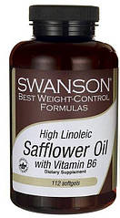 Swanson	Safflower Oil with Vitamin B6 High Linoleic Acid, Сафлорова олія з вітаміном Б6 (112 капс.)