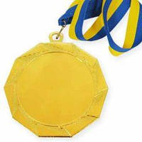 Медаль спортивна зі стрічкою, діаметр 70 мм (без жетона 50 мм)