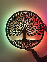 Декоративное панно из дерева с LED подсветкой  "ДЕРЕВО ЖИЗНИ"