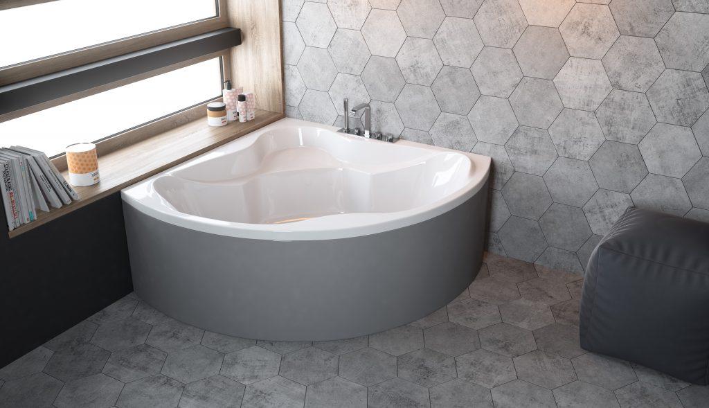 Ванна Угловая Акриловая Radaway KERIA 150x150 с Ножками + Сифон R135L ...
