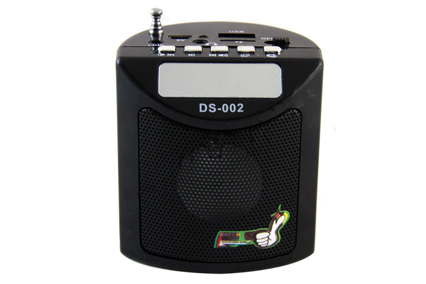 Міні портативна MP3 колонка радіо USB FM DS-002BL, фото 1