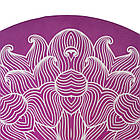 Килимок для йоги круглий Замшевий каучуковий двошаровий з чохлом 3 мм Record FI-6218-4-C (діаметр 150 см, рожеві, фото 2